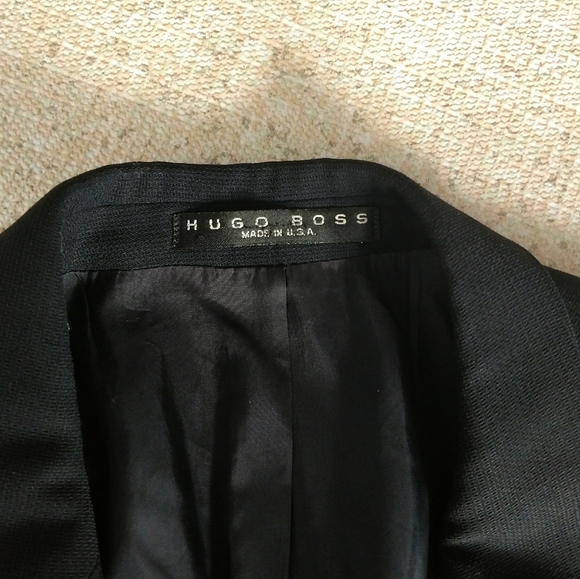 Hugo Boss navy blue wool blazer sport coat 44L - Picture 7 of 9